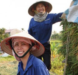 Nụ cười nông dân được mùa. Ảnh: baodatviet