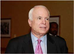 Thượng Nghị Sĩ John McCain tại lễ Kỷ niệm 15 năm quan hệ ngoại giao Hoa Kỳ - Việt Nam hôm 14/7 tại Washington DC. RFA PHOTO