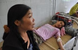 Em Dương Văn Yên đang được điều trị tại khoa nội tim mạch Bệnh viện Đa khoa Quảng Nam.