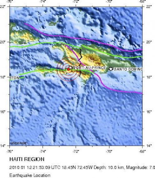 Hình 3. Khe nứt của trận động đất ở Haiti