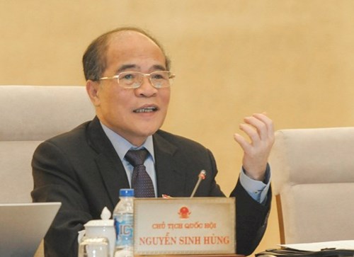 Chủ tịch Quốc hội Nguyễn Sinh Hùng: "Muốn bắt ai thì bắt, đâu có được". ảnh: quochoi.vn
